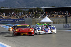 Sequence showing Mike Newton passing GT car. On the grid. Photo: Peter May, Dailysportscar