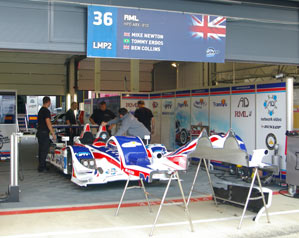 RML AD Group in the new Silverstone pit garage, 2011. Photo: Marcus Potts